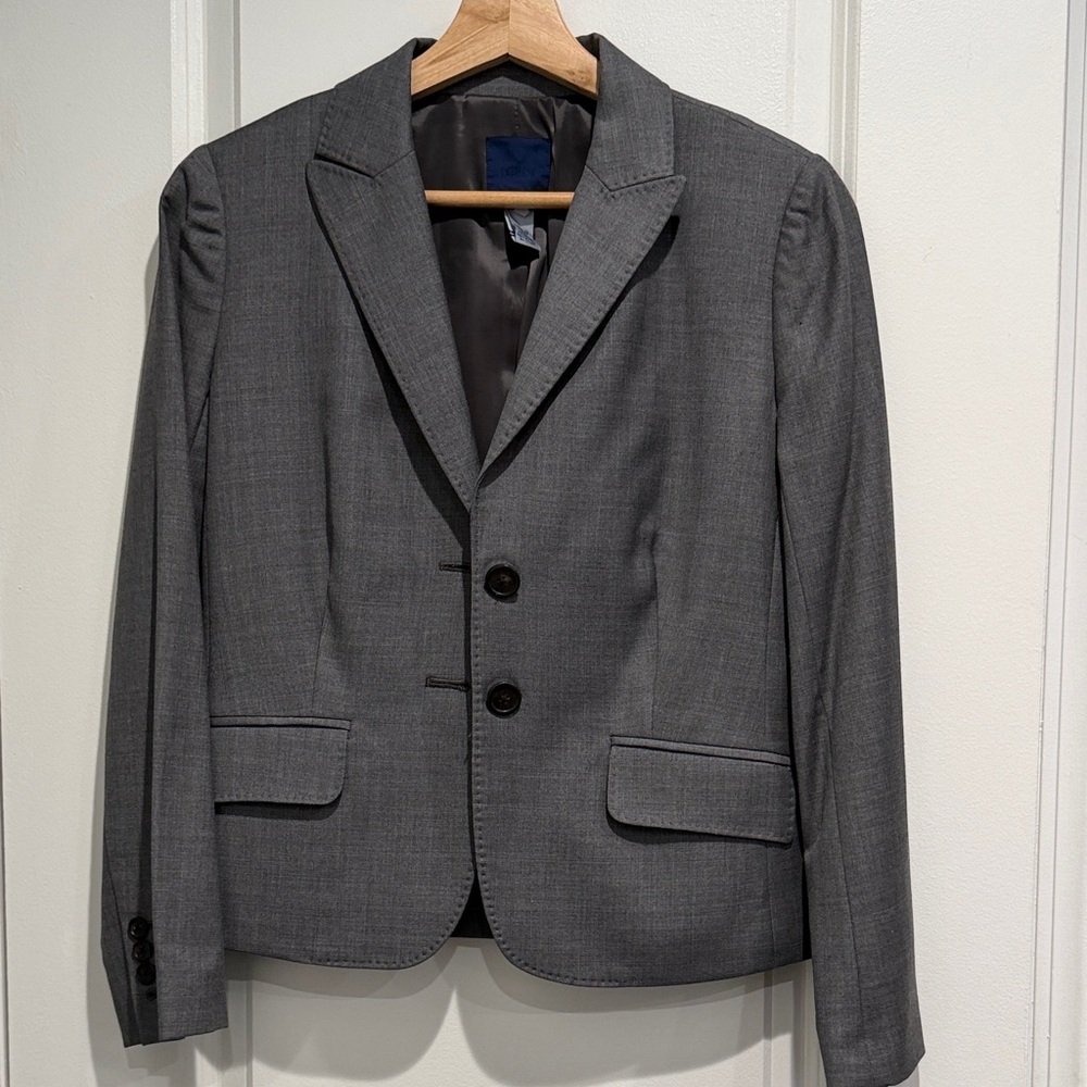 J. Crew Charcoal 3 Piece Gabardine Super 120s 100% Wool for Womem